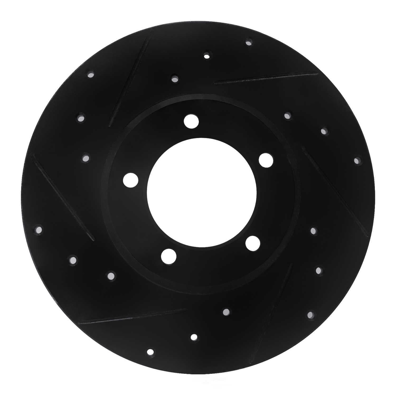 Dynamic Friction Company 633-76092L DFC Brake Rotor - Drilled And Slotted - Black