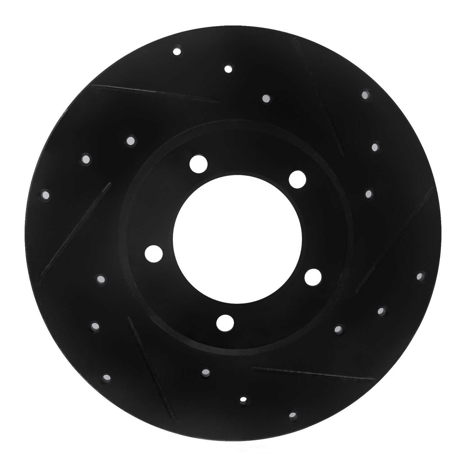 Dynamic Friction Company 633-76092R DFC Brake Rotor - Drilled And Slotted - Black