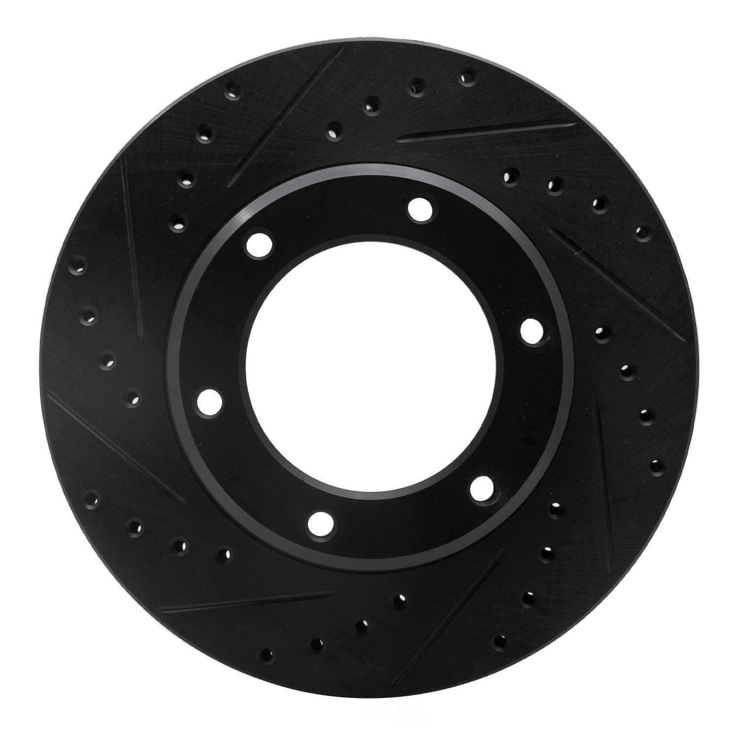 Dynamic Friction Company 633-76110L DFC Brake Rotor - Drilled And Slotted - Black