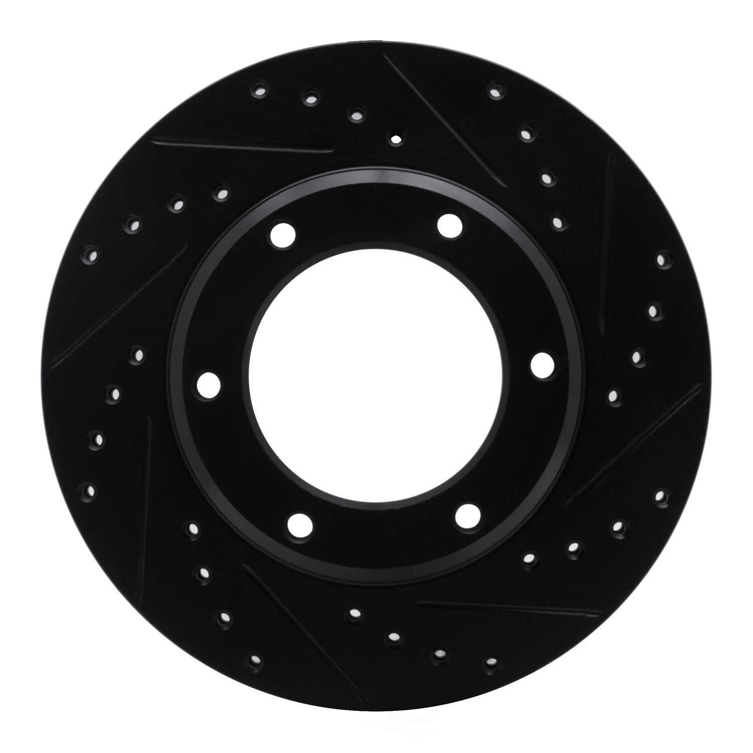 Dynamic Friction Company 633-76110R DFC Brake Rotor - Drilled And Slotted - Black
