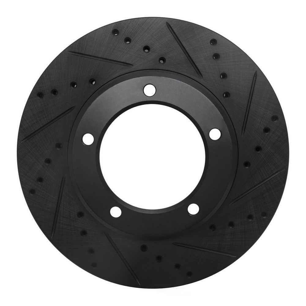 Dynamic Friction Company 633-76112R DFC Brake Rotor - Drilled And Slotted - Black