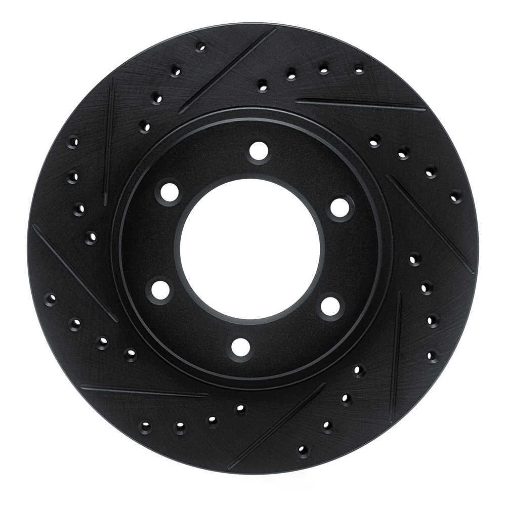 Dynamic Friction Company 633-76118L DFC Brake Rotor - Drilled And Slotted - Black