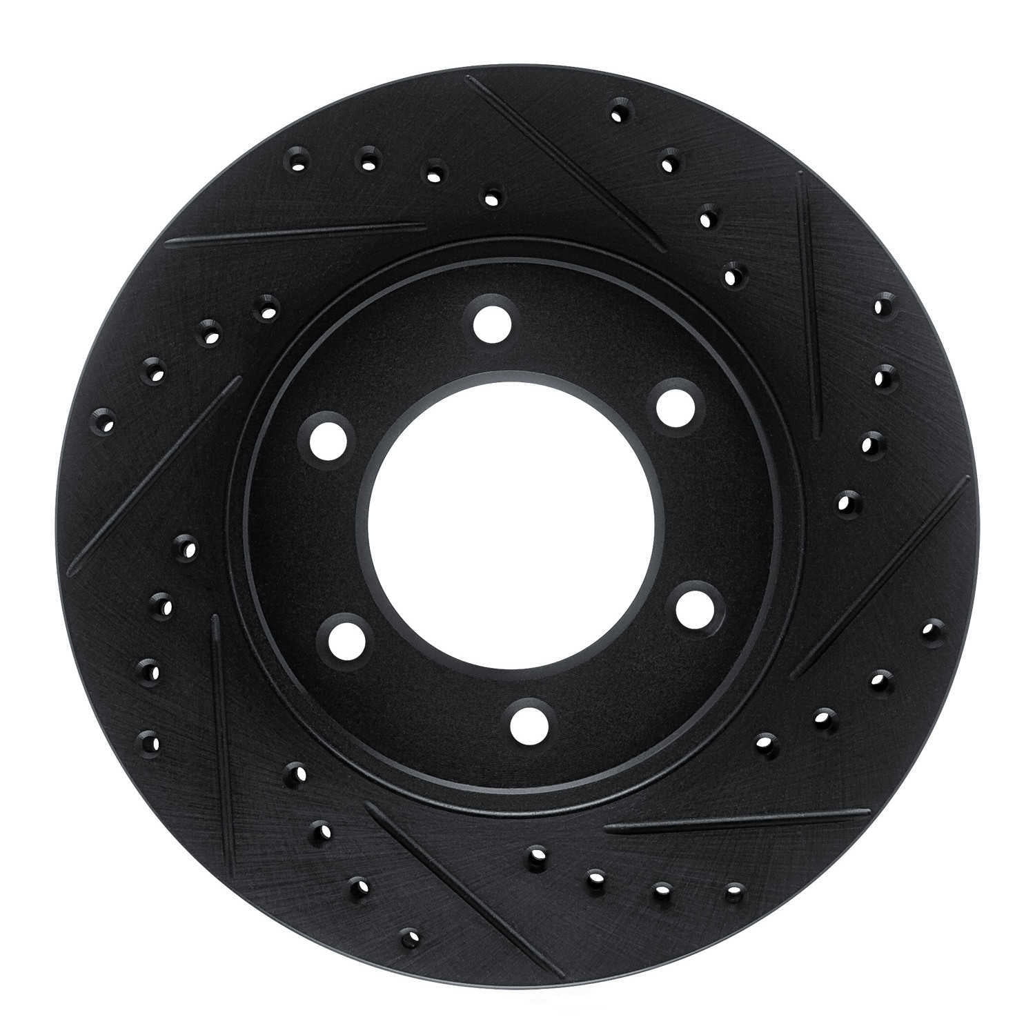 Dynamic Friction Company 633-76118R DFC Brake Rotor - Drilled And Slotted - Black