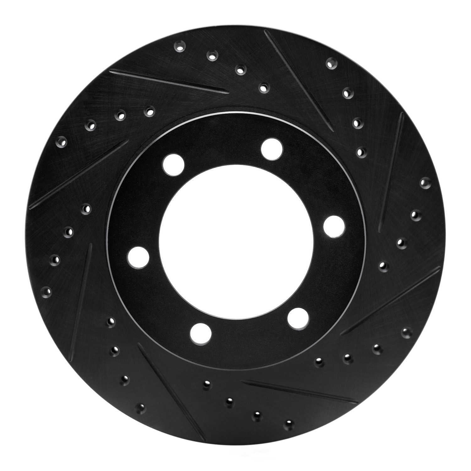 Dynamic Friction Company 633-76123R DFC Brake Rotor - Drilled And Slotted - Black