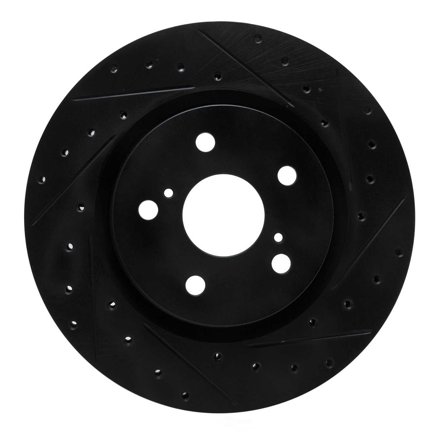 Dynamic Friction Company 633-76154R DFC Brake Rotor - Drilled And Slotted - Black