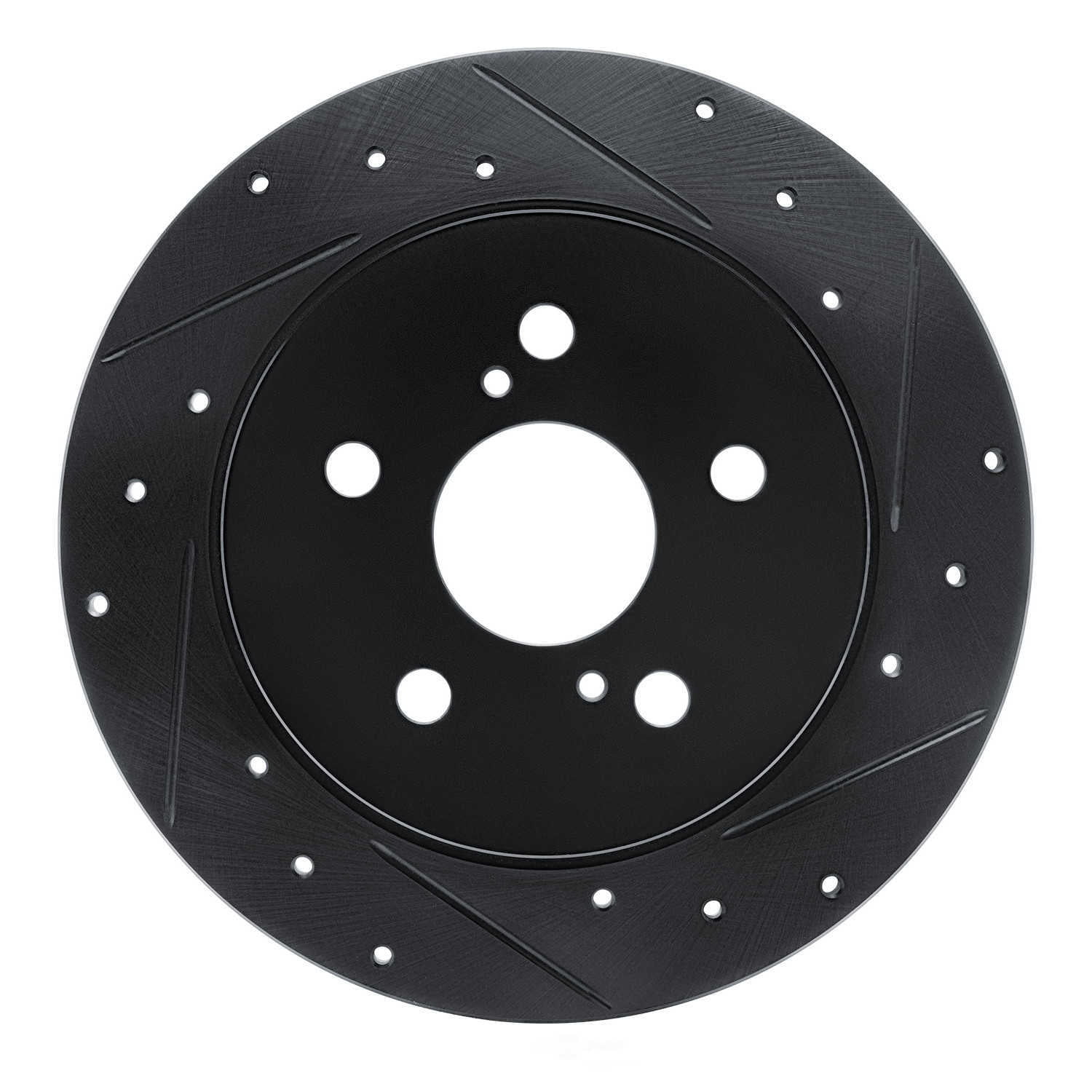 Dynamic Friction Company 633-76157R DFC Brake Rotor - Drilled And Slotted - Black