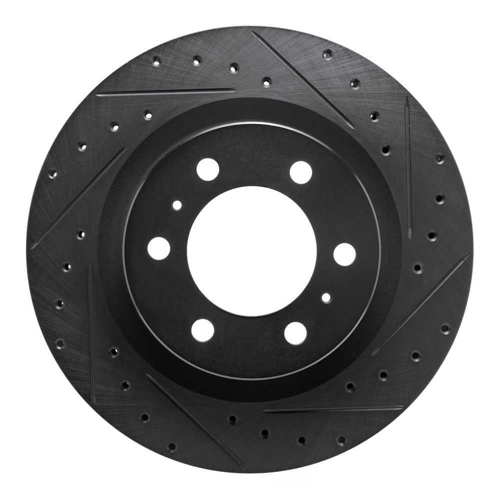 Dynamic Friction Company 633-76162R DFC Brake Rotor - Drilled And Slotted - Black