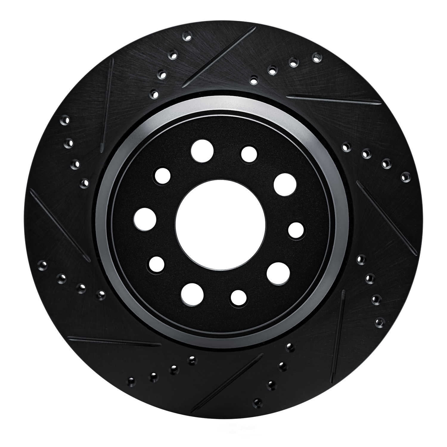 Dynamic Friction Company 633-79003L DFC Brake Rotor - Drilled And Slotted - Black