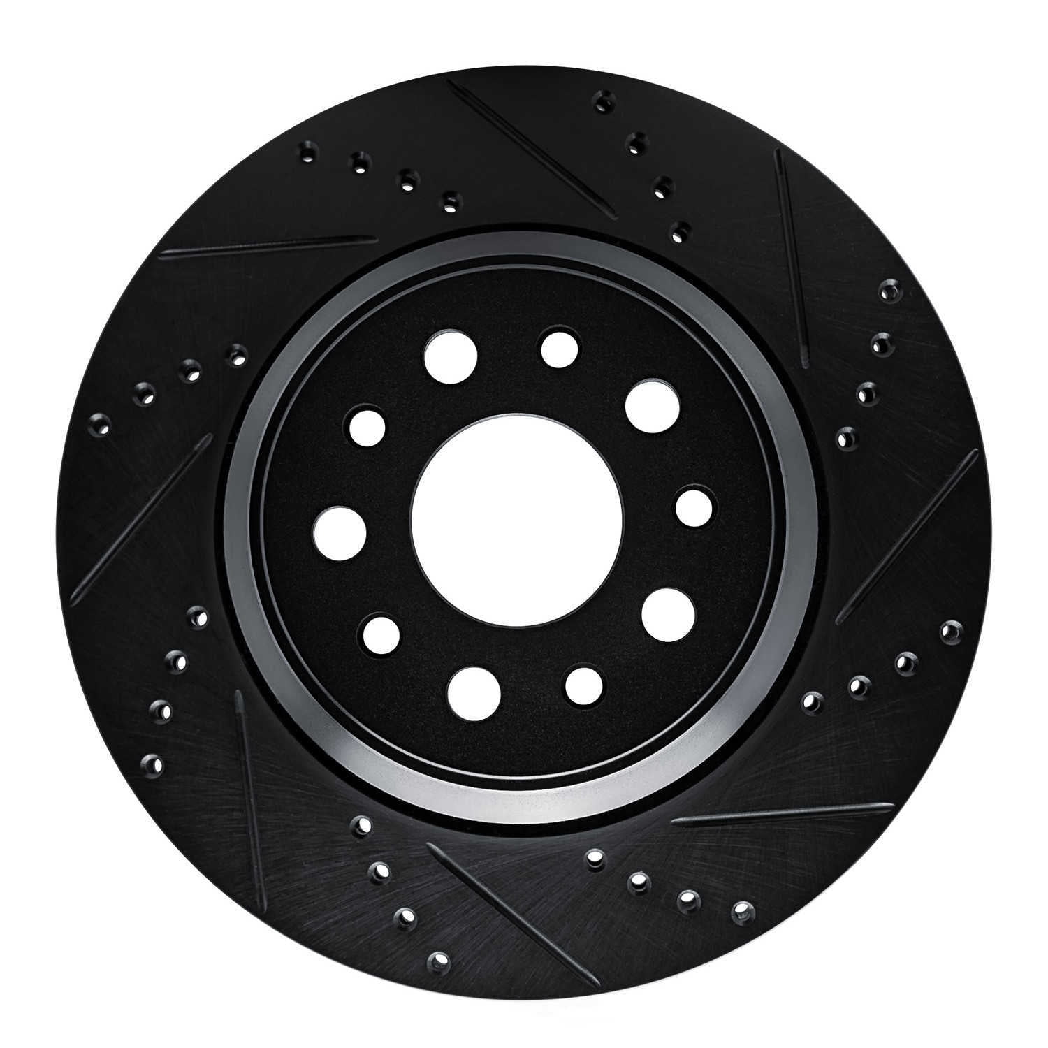 Dynamic Friction Company 633-79003R DFC Brake Rotor - Drilled And Slotted - Black