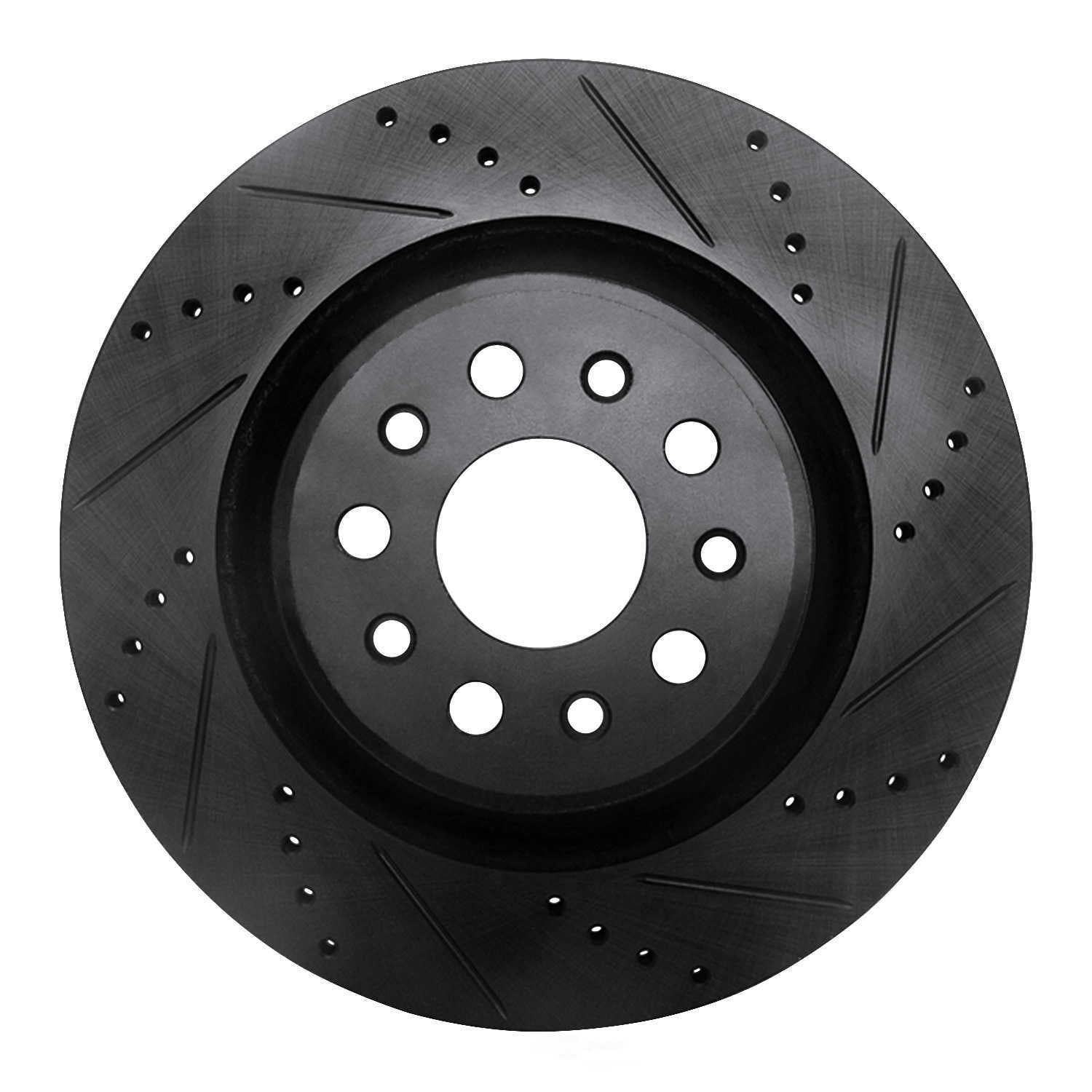 Dynamic Friction Company 633-79010R DFC Brake Rotor - Drilled And Slotted - Black