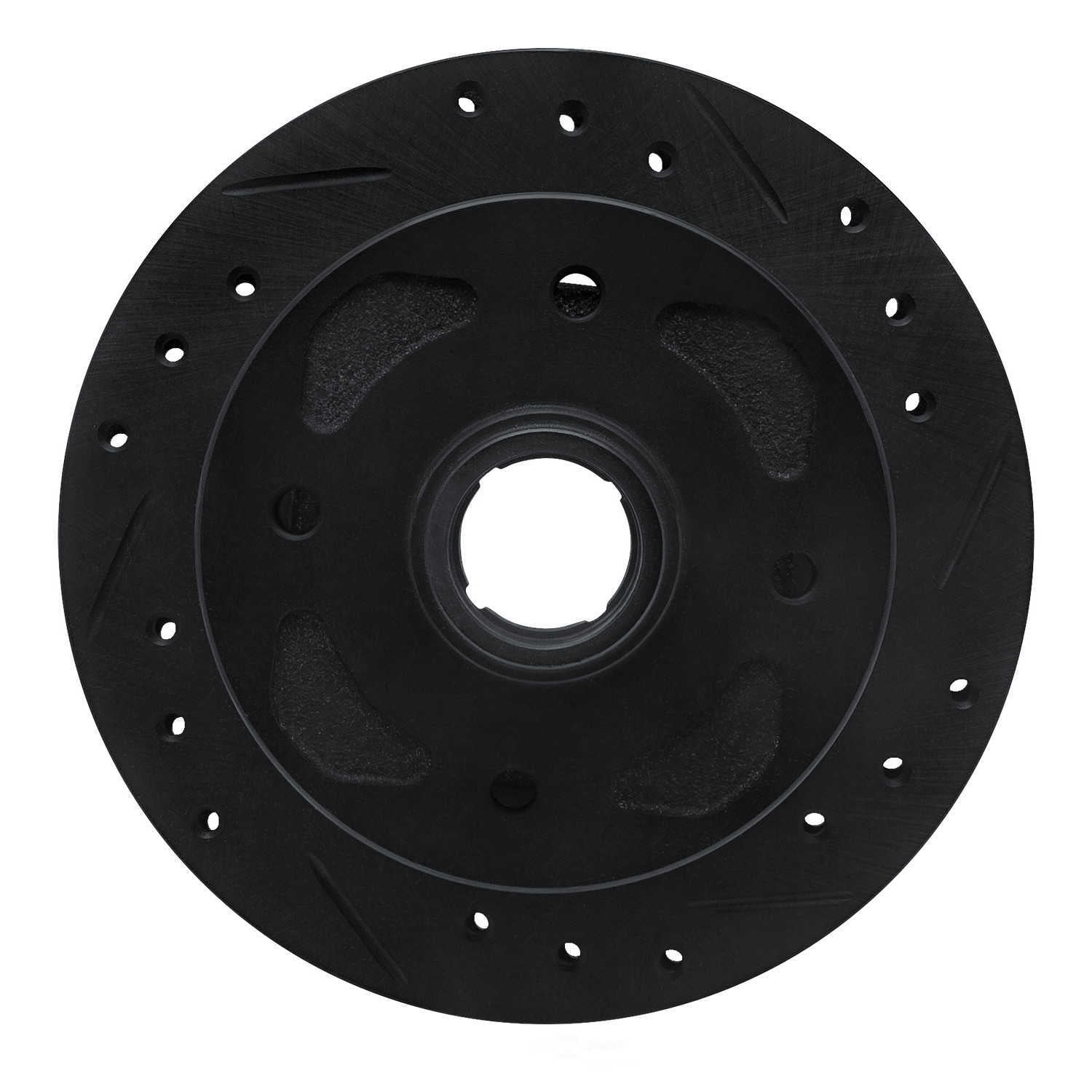 Dynamic Friction Company 633-80001R DFC Brake Rotor - Drilled And Slotted - Black