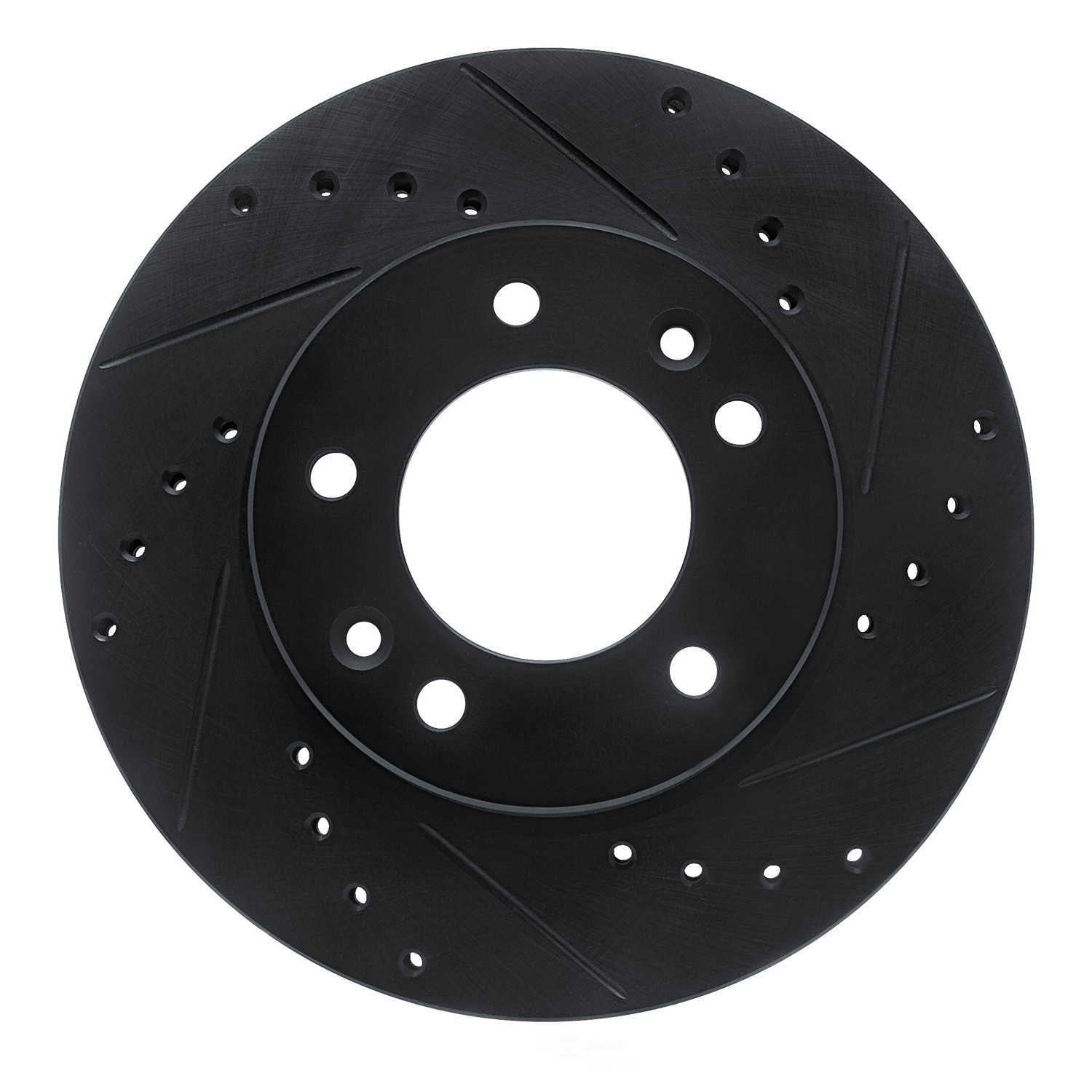 Dynamic Friction Company 633-80013R DFC Brake Rotor - Drilled And Slotted - Black