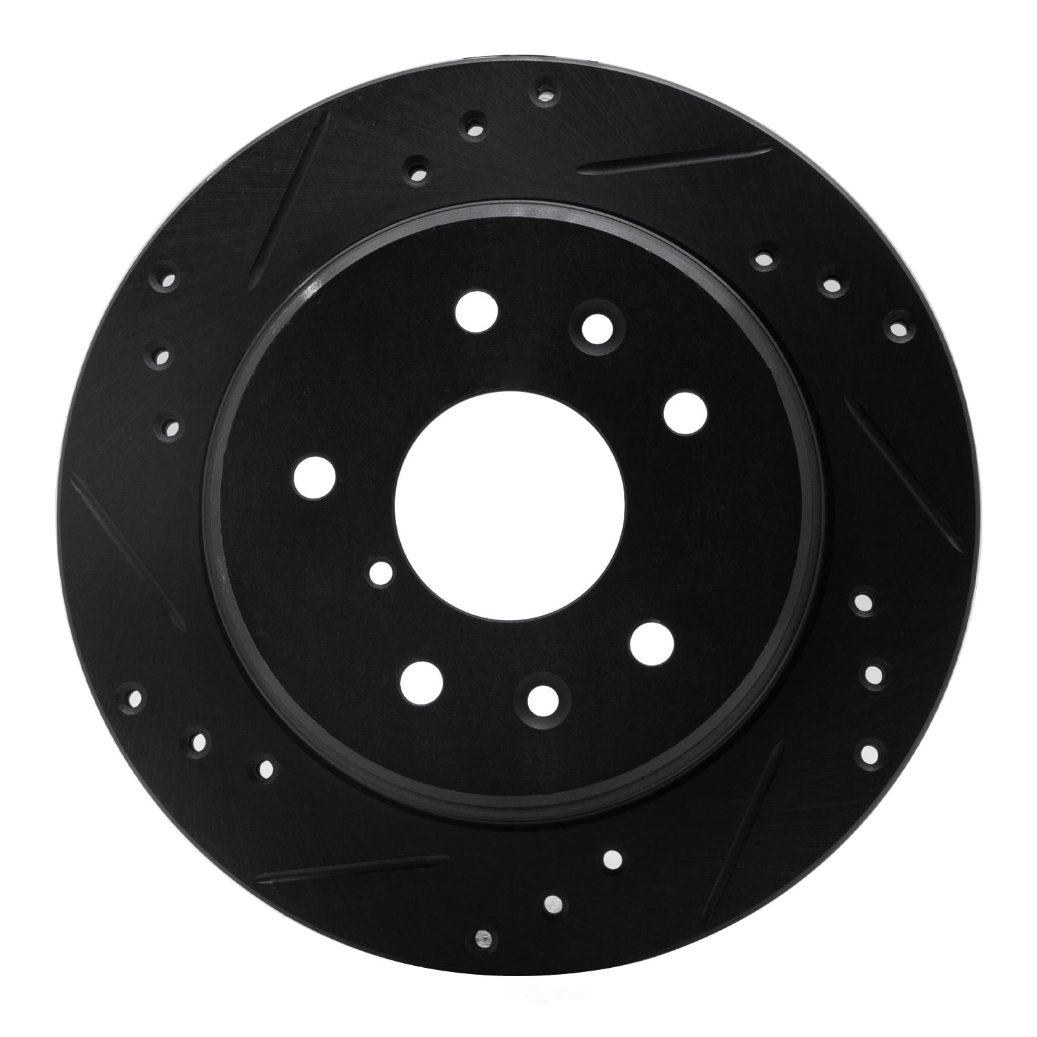 Dynamic Friction Company 633-80015L DFC Brake Rotor - Drilled And Slotted - Black