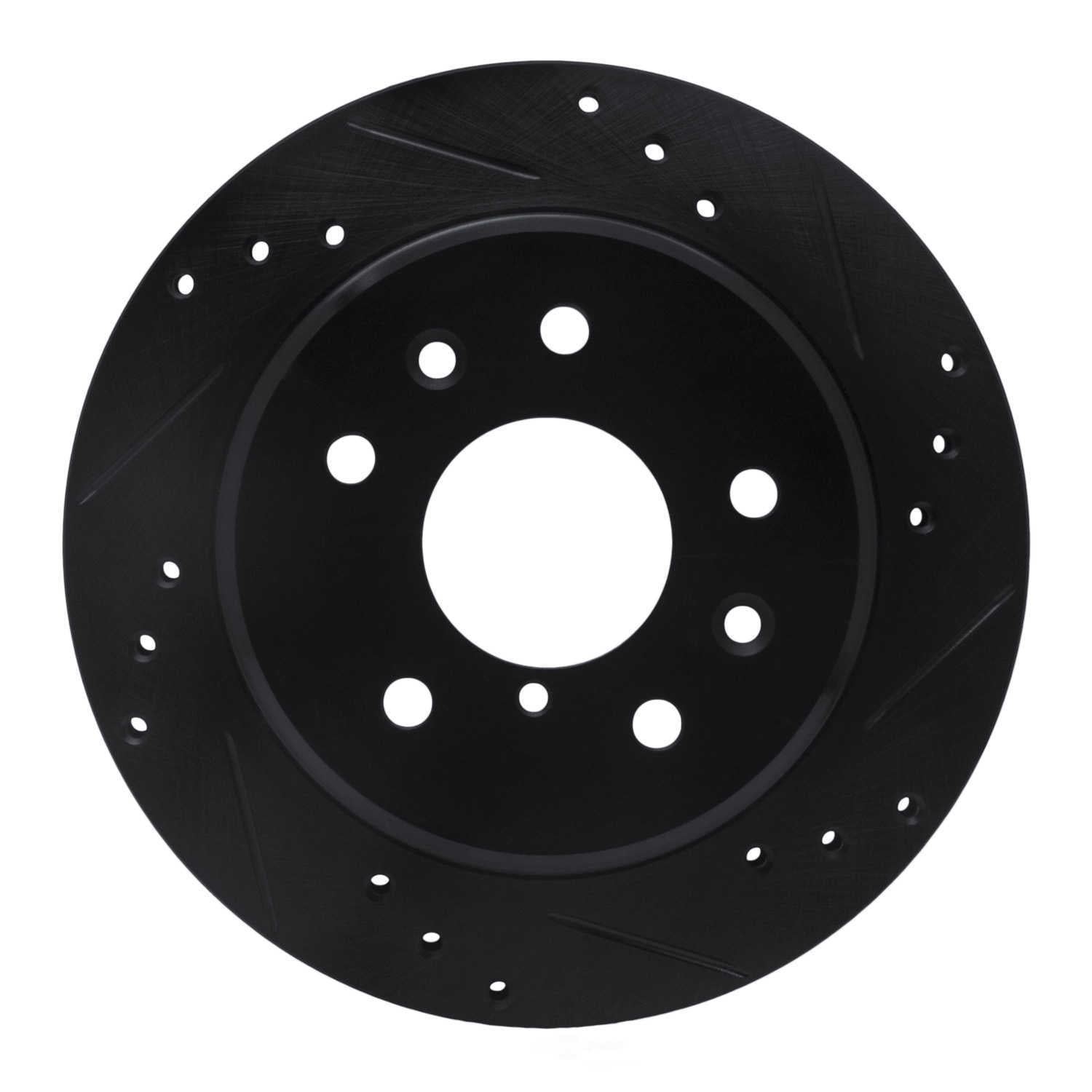 Dynamic Friction Company 633-80015R DFC Brake Rotor - Drilled And Slotted - Black