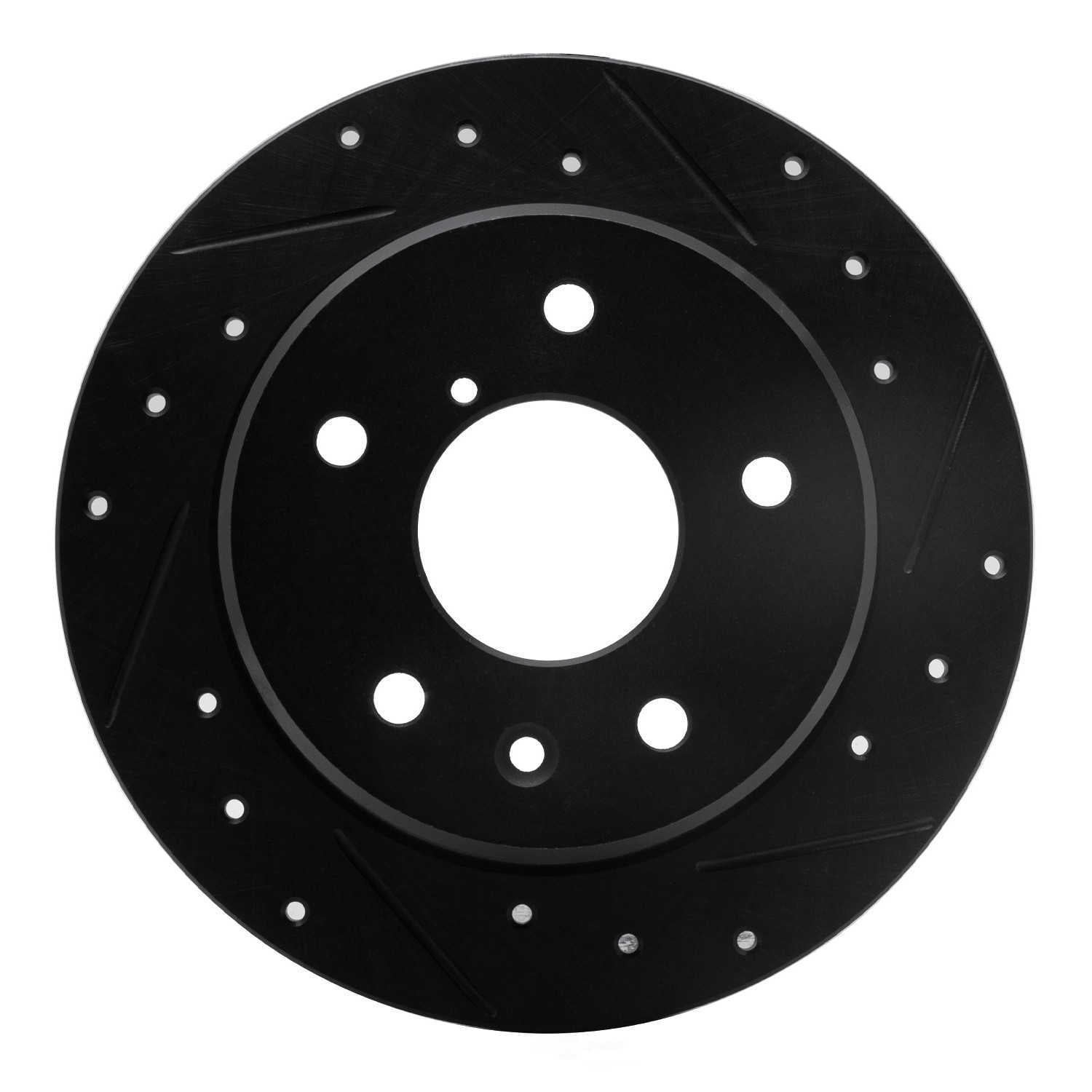 Dynamic Friction Company 633-80024R DFC Brake Rotor - Drilled And Slotted - Black
