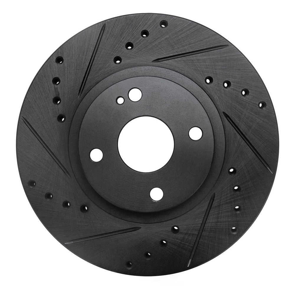 Dynamic Friction Company 633-80036L DFC Brake Rotor - Drilled And Slotted - Black