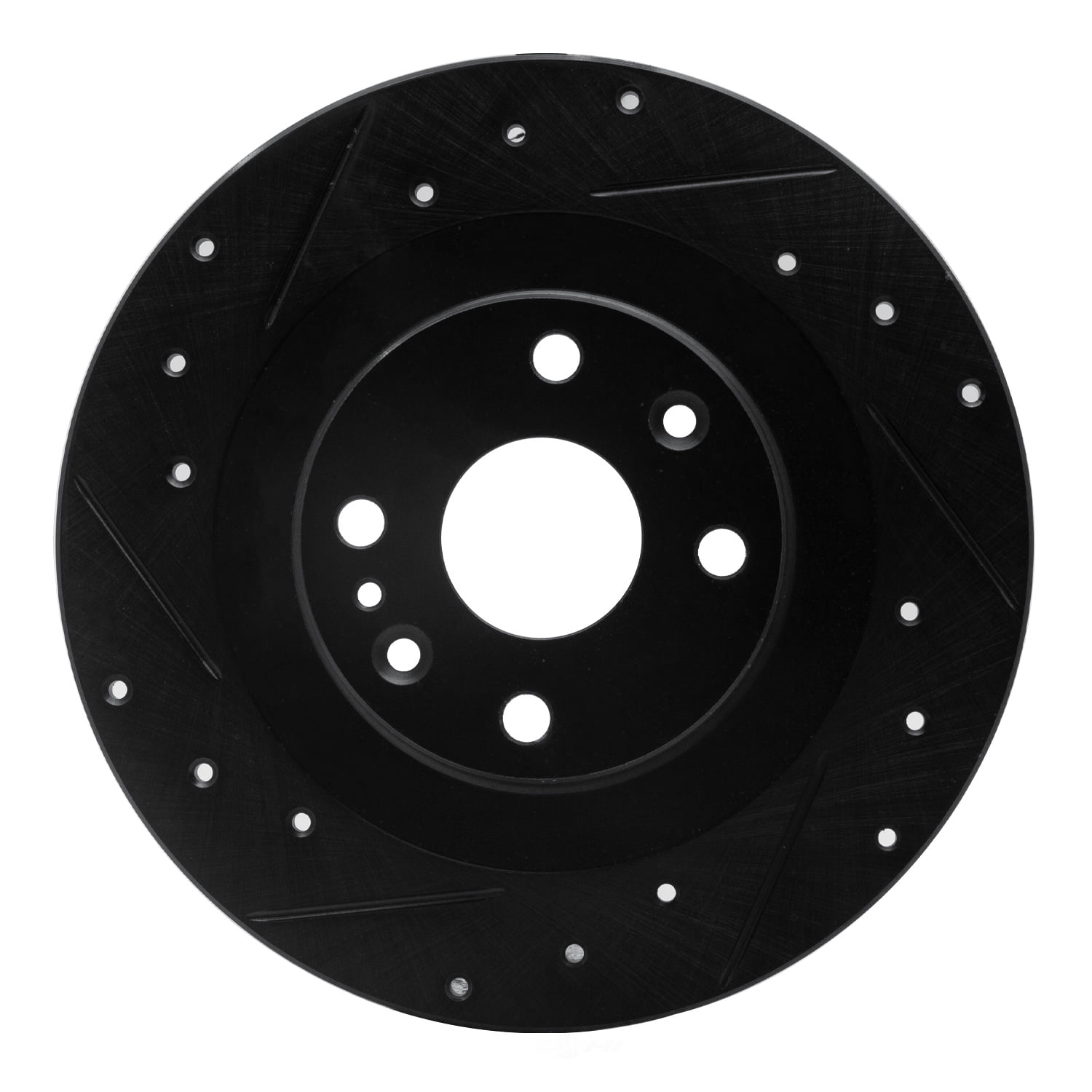 Dynamic Friction Company 633-80037L DFC Brake Rotor - Drilled And Slotted - Black