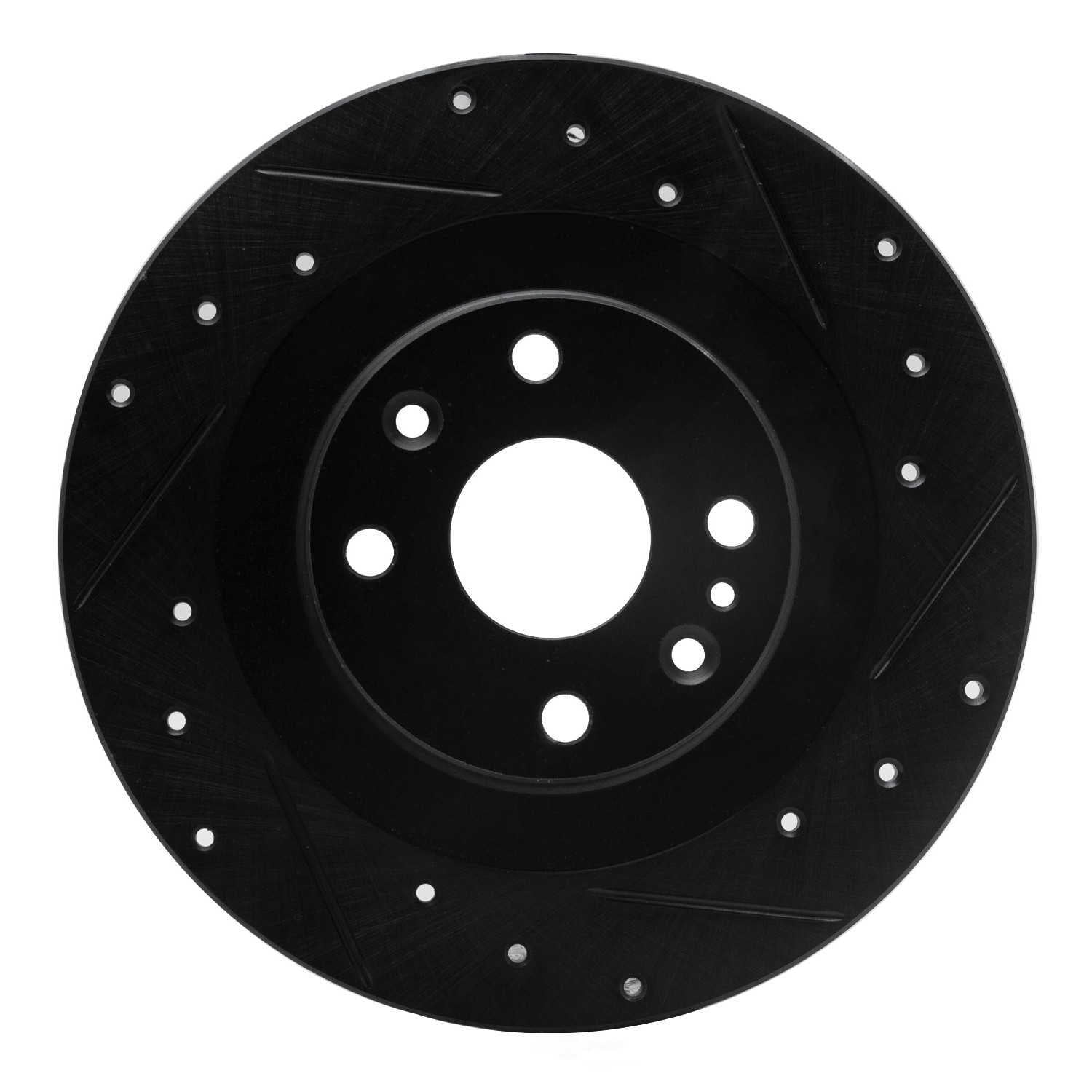 Dynamic Friction Company 633-80037R DFC Brake Rotor - Drilled And Slotted - Black