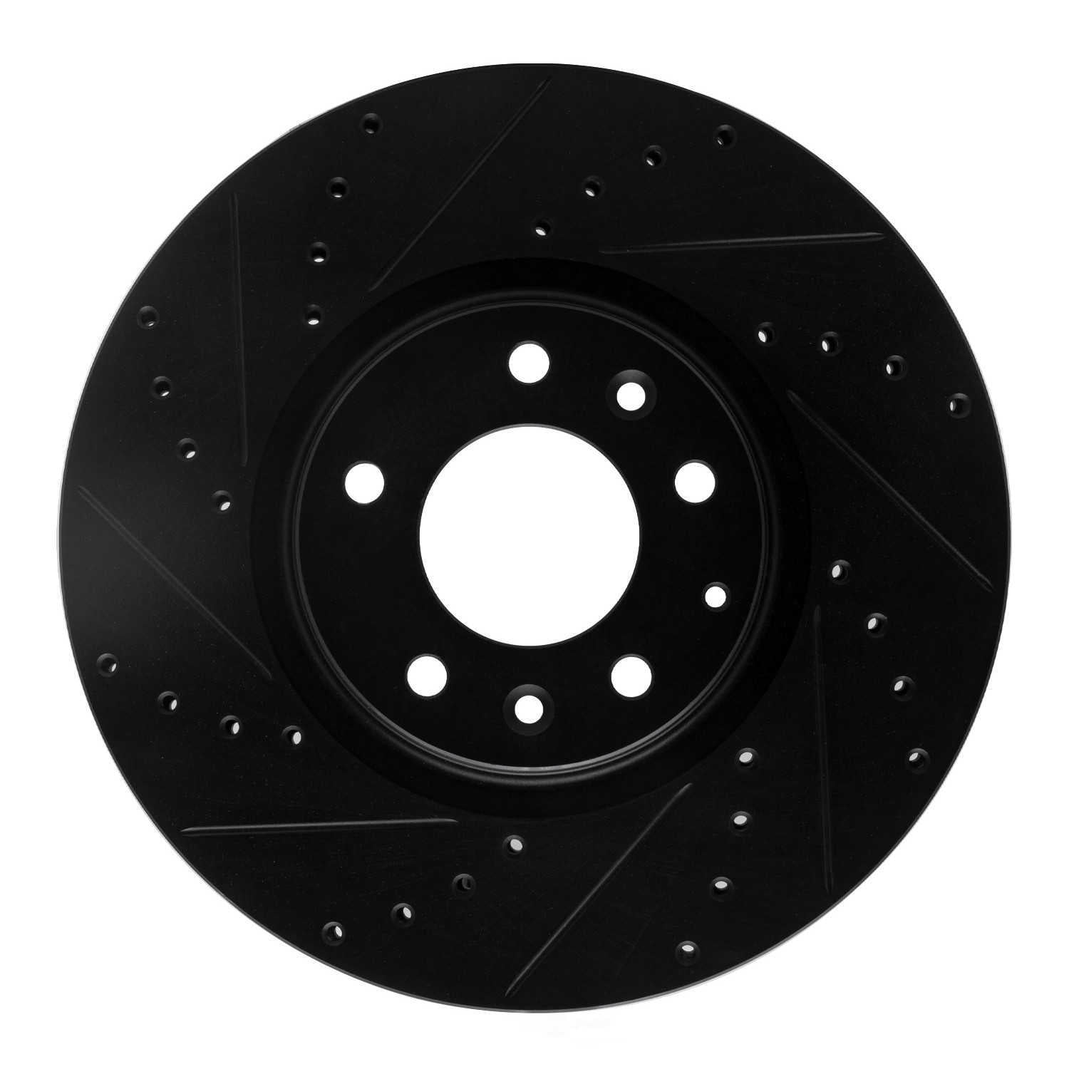 Dynamic Friction Company 633-80045L DFC Brake Rotor - Drilled And Slotted - Black