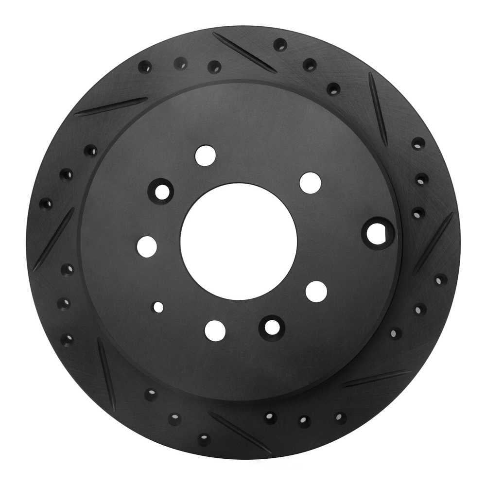 Dynamic Friction Company 633-80061R DFC Brake Rotor - Drilled And Slotted - Black