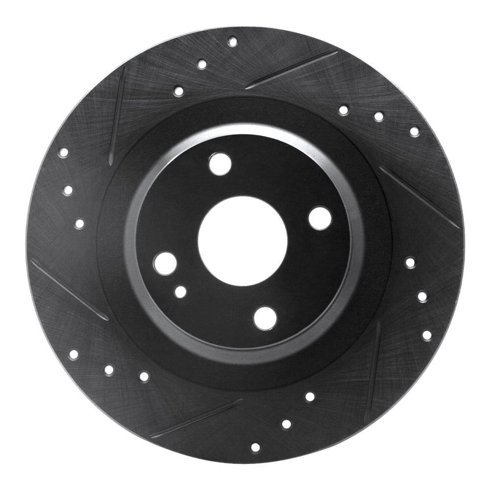 Dynamic Friction Company 633-80072L DFC Brake Rotor - Drilled And Slotted - Black