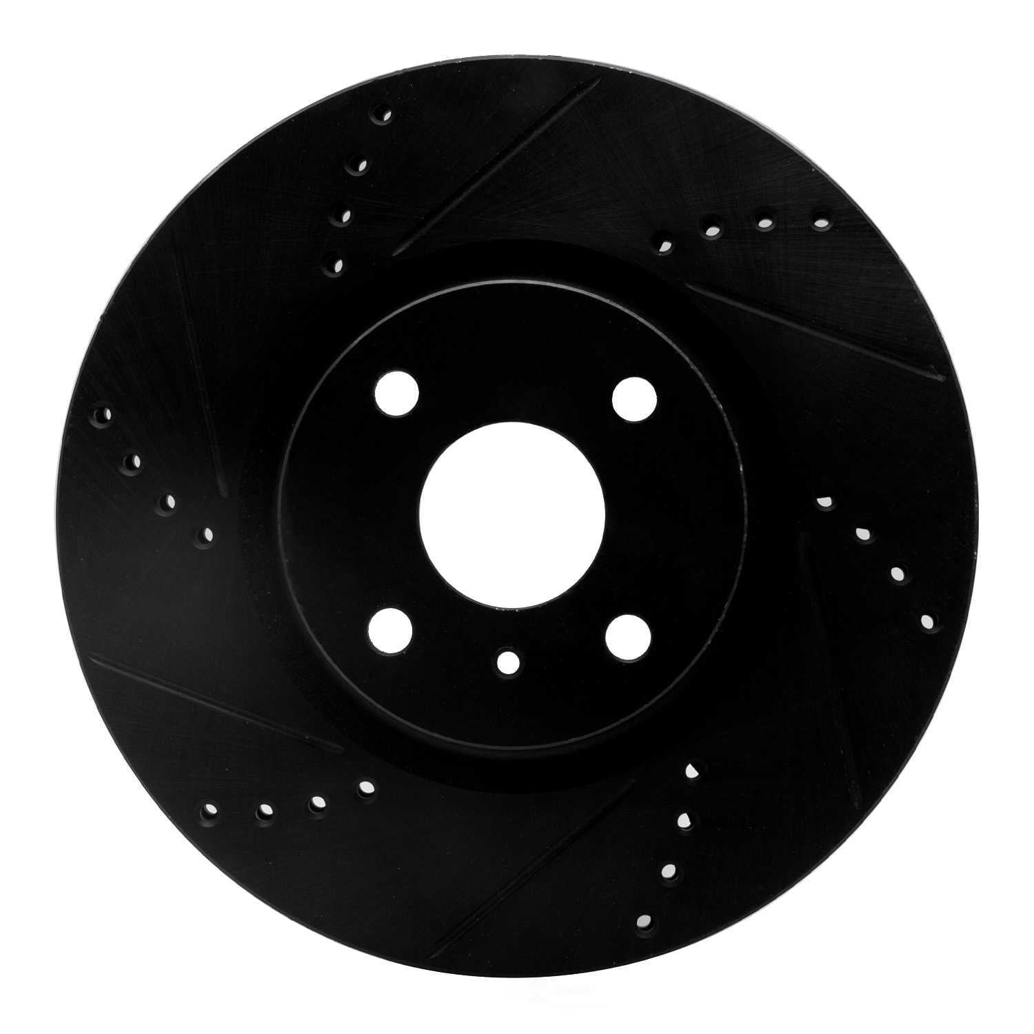 Dynamic Friction Company 633-80073L DFC Brake Rotor - Drilled And Slotted - Black