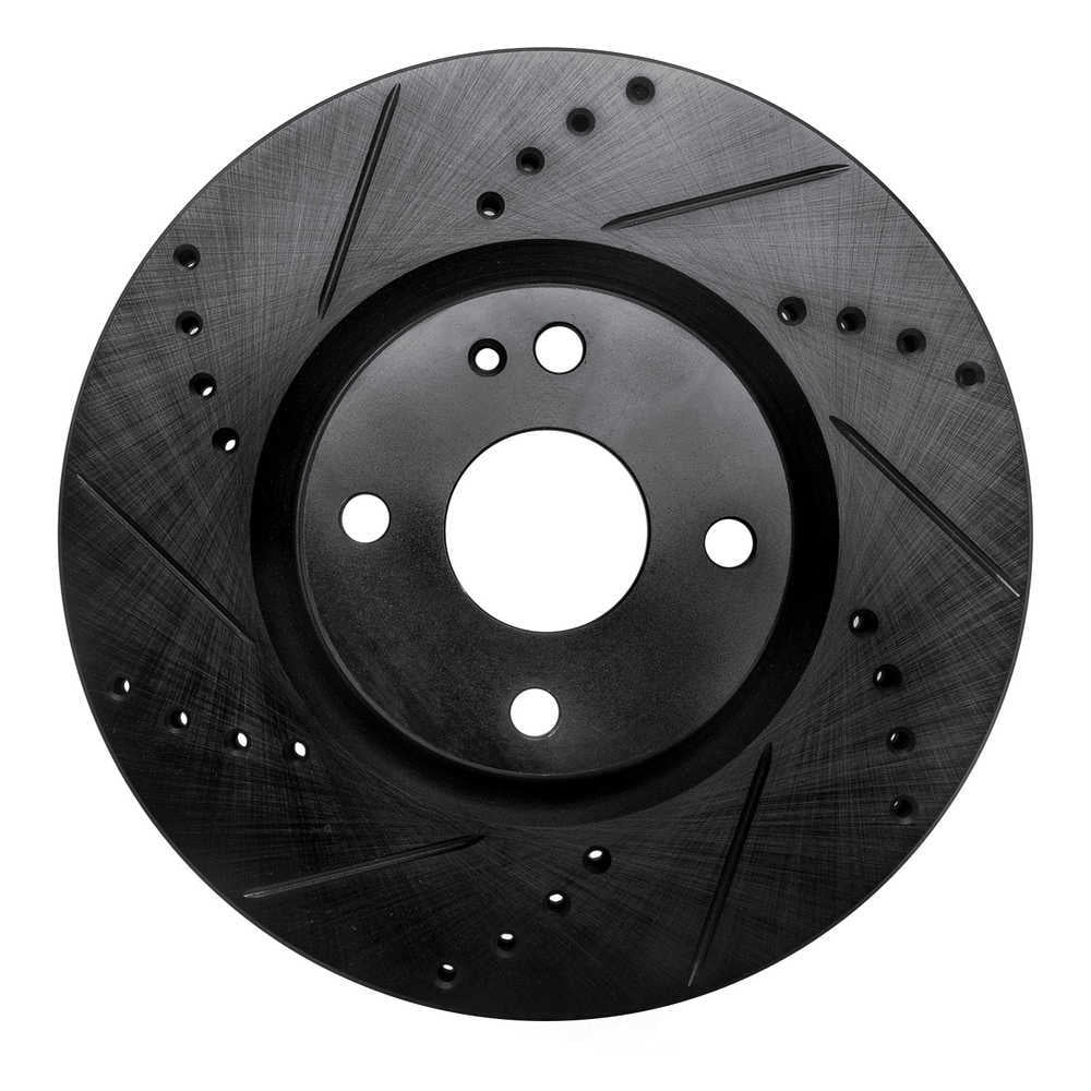 Dynamic Friction Company 633-80074L DFC Brake Rotor - Drilled And Slotted - Black
