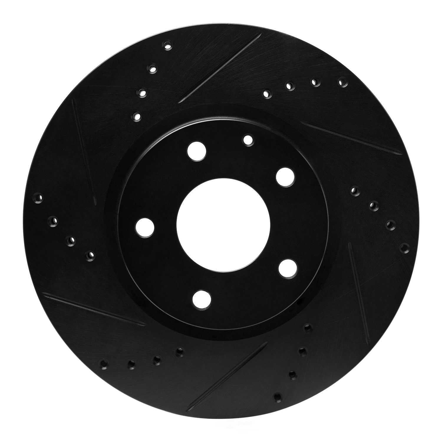 Dynamic Friction Company 633-80080L DFC Brake Rotor - Drilled And Slotted - Black