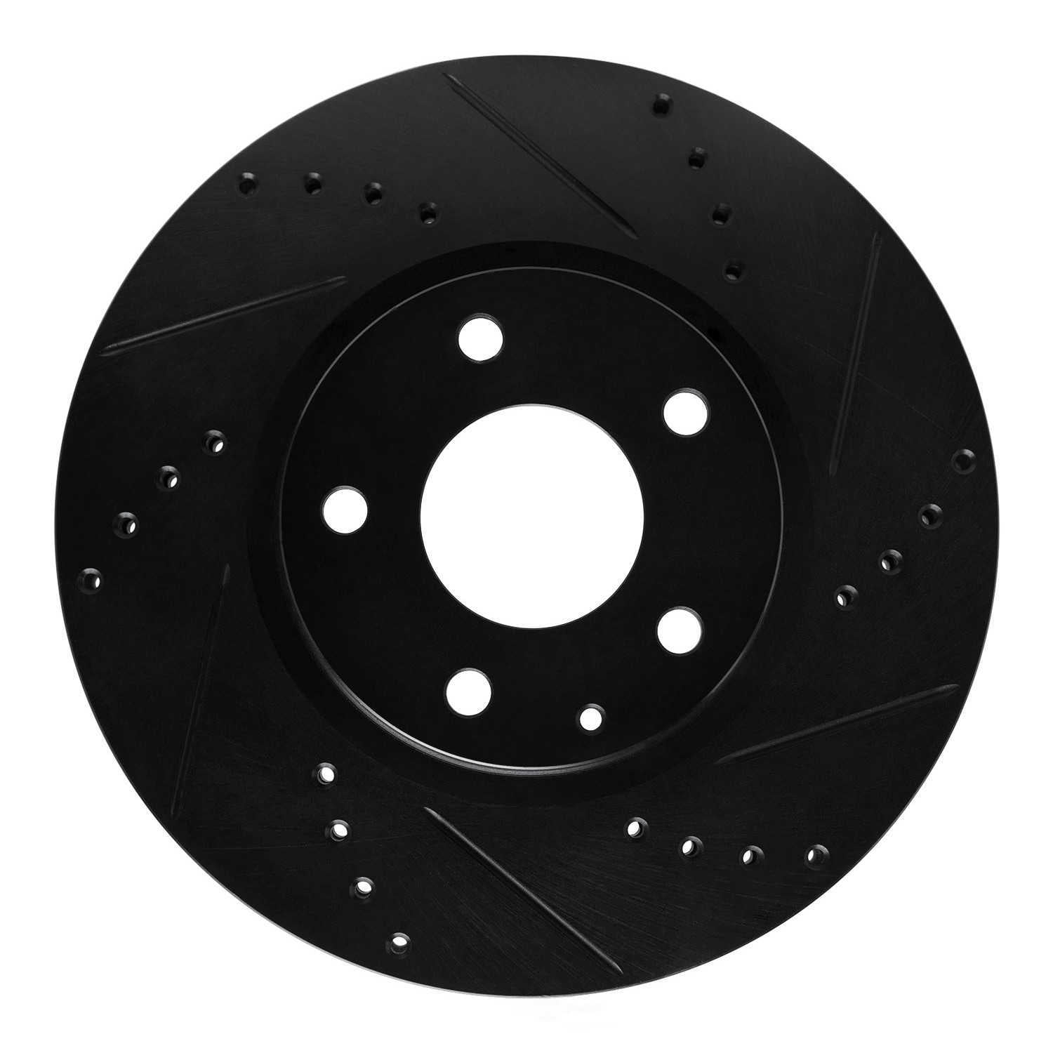 Dynamic Friction Company 633-80080R DFC Brake Rotor - Drilled And Slotted - Black
