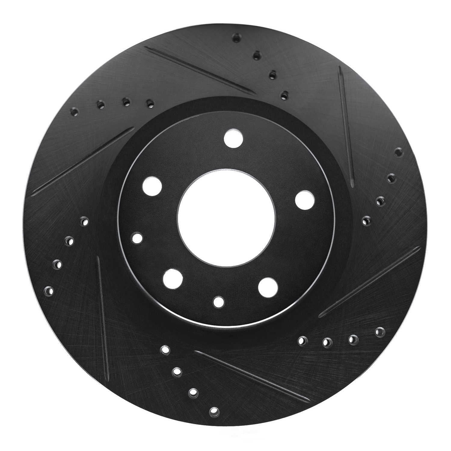 Dynamic Friction Company 633-80081R DFC Brake Rotor - Drilled And Slotted - Black