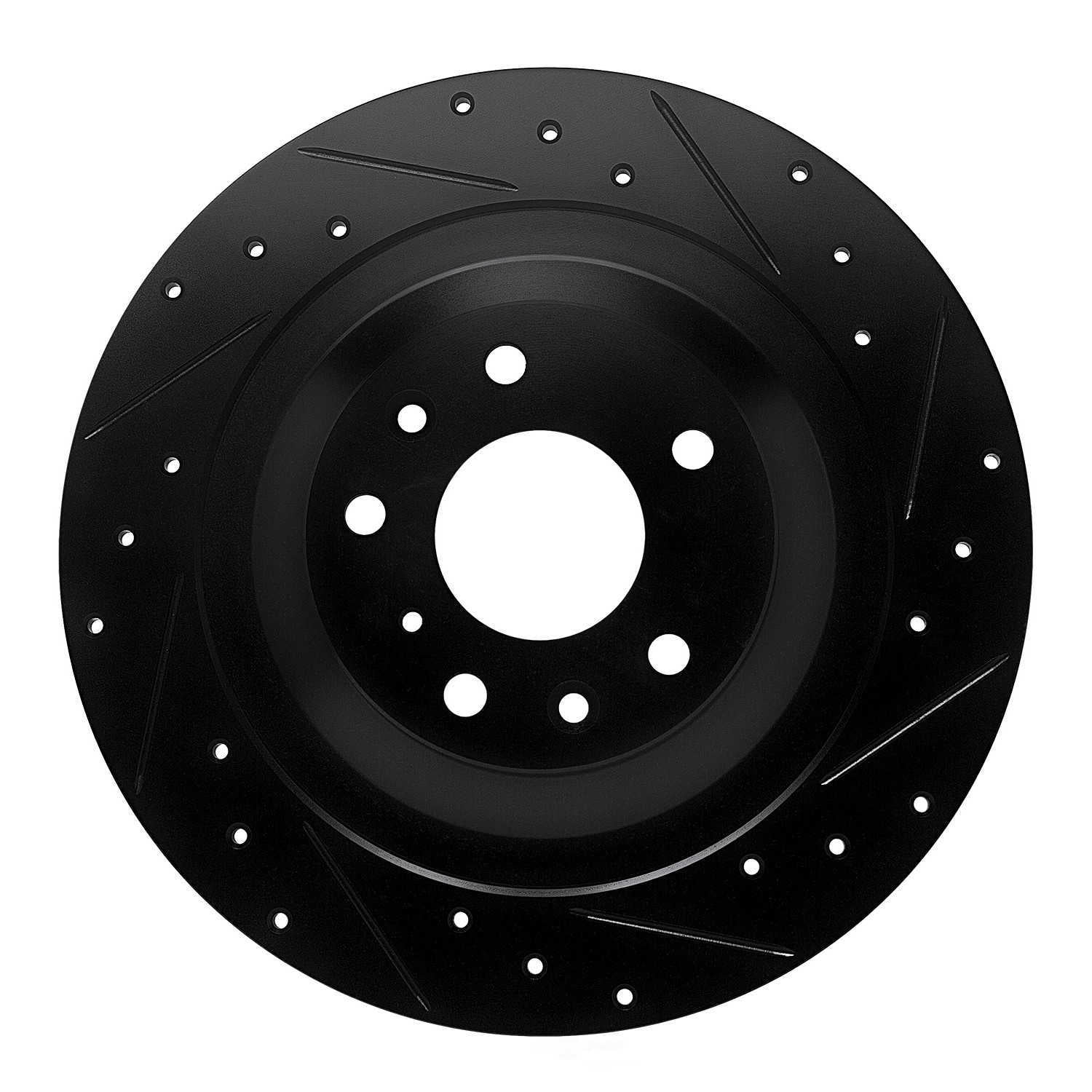 Dynamic Friction Company 633-80085R DFC Brake Rotor - Drilled And Slotted - Black