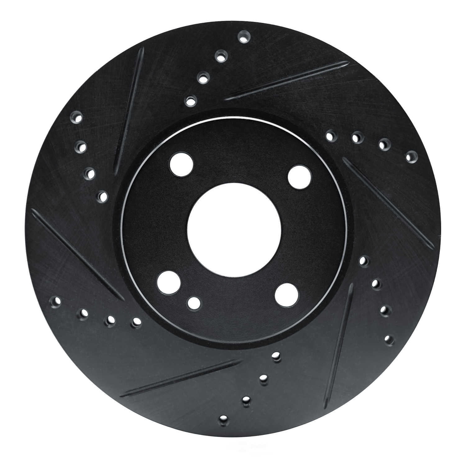Dynamic Friction Company 633-91003L DFC Brake Rotor - Drilled And Slotted - Black