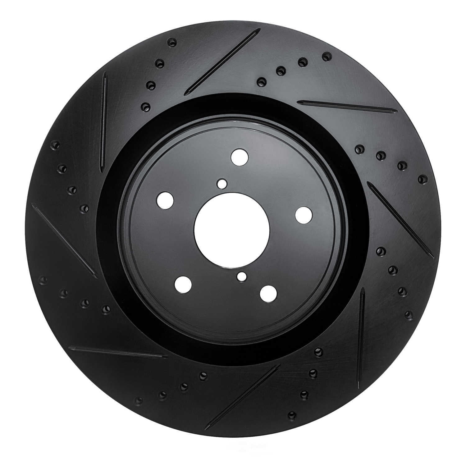 Dynamic Friction Company 633-13041L DFC Brake Rotor - Drilled And Slotted - Black