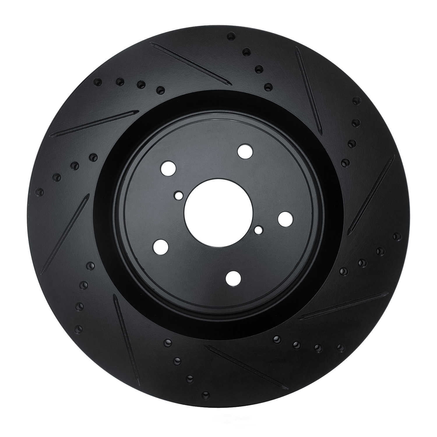 Dynamic Friction Company 633-13041R DFC Brake Rotor - Drilled And Slotted - Black