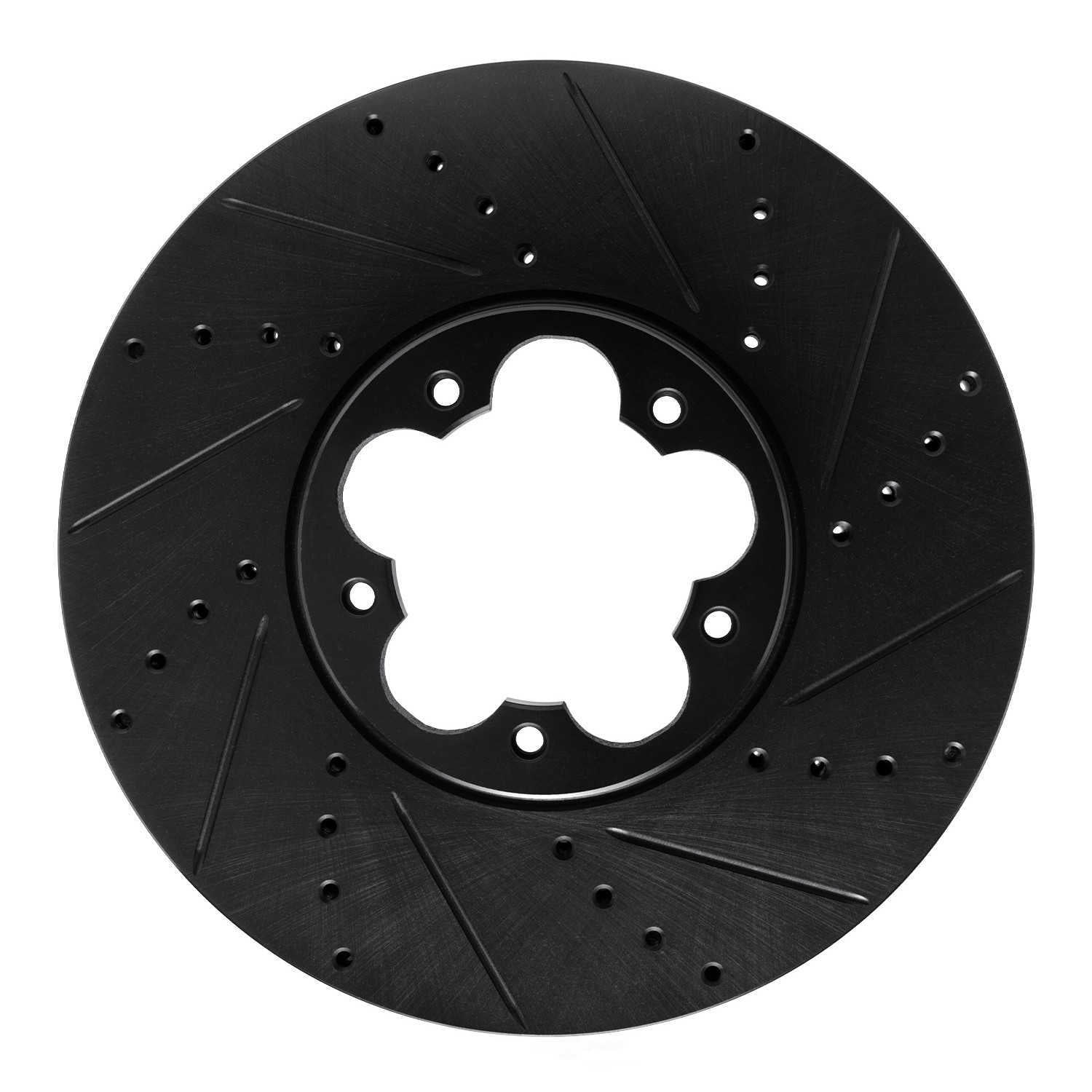 Dynamic Friction Company 633-54270R DFC Brake Rotor - Drilled And Slotted - Black