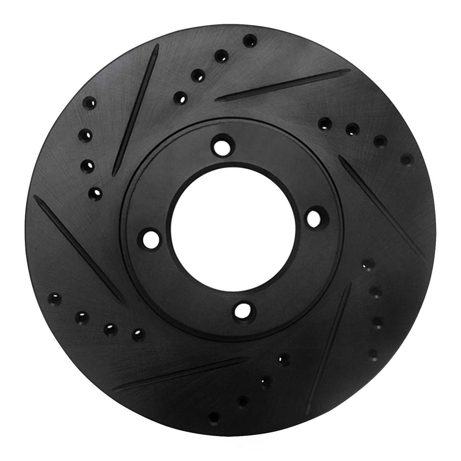 Dynamic Friction Company 633-76103L DFC Brake Rotor - Drilled And Slotted - Black