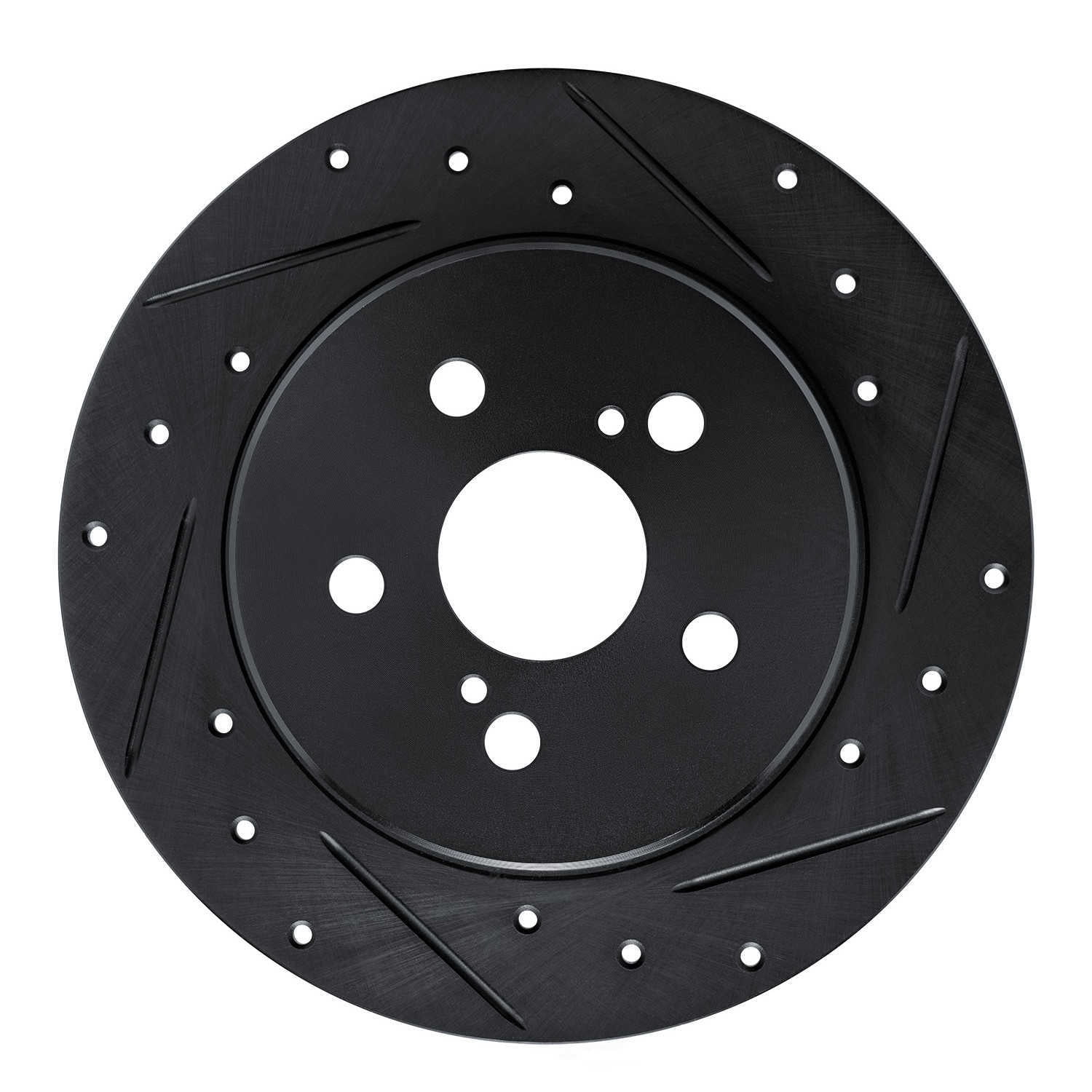 Dynamic Friction Company 633-76156R DFC Brake Rotor - Drilled And Slotted - Black