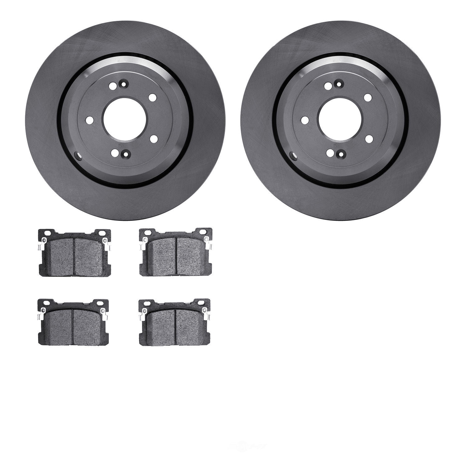 Dynamic Friction Company 6502-10008 DFC Brake Rotor with 5000 Advanced Brake Pads