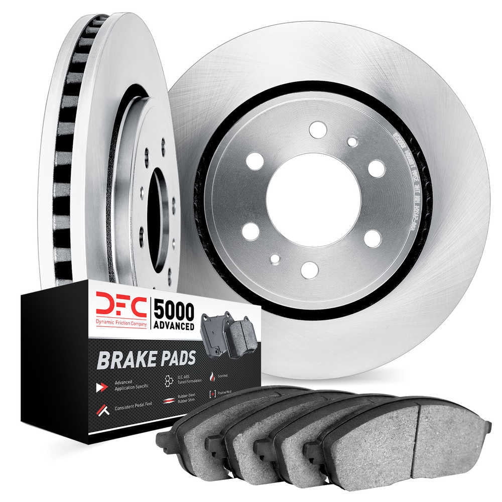 Dynamic Friction Company 6502-44001 DFC Brake Rotor with 5000 Advanced Brake Pads