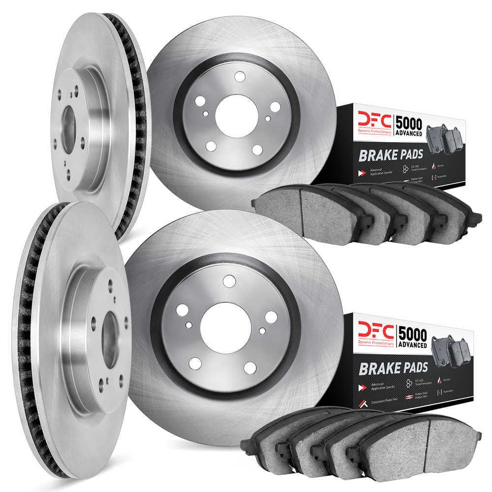 Dynamic Friction Company 6504-75006 DFC Rotors with 5000 Advanced Brake Pads