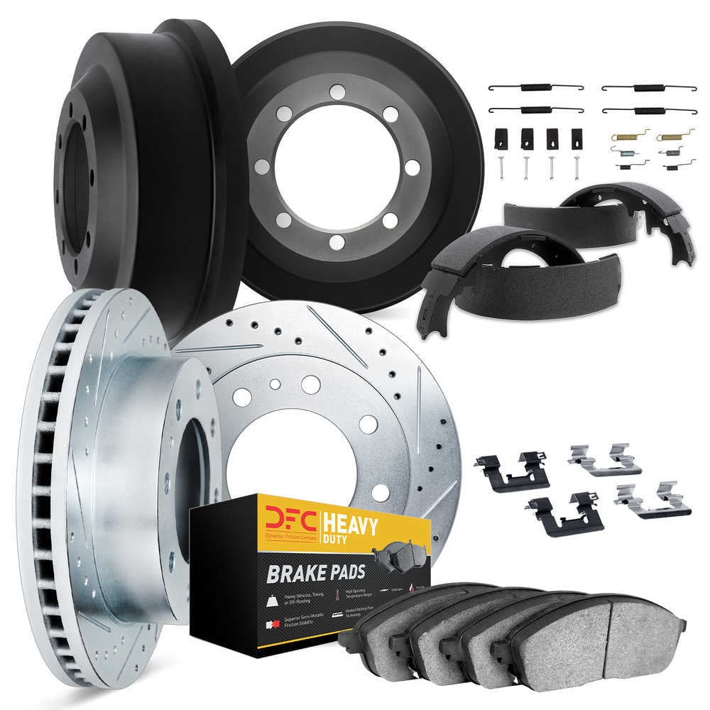 Dynamic Friction Company 7284-40077 DFC Rotors-Drilled and Slotted-Silver with Heavy Duty Brake