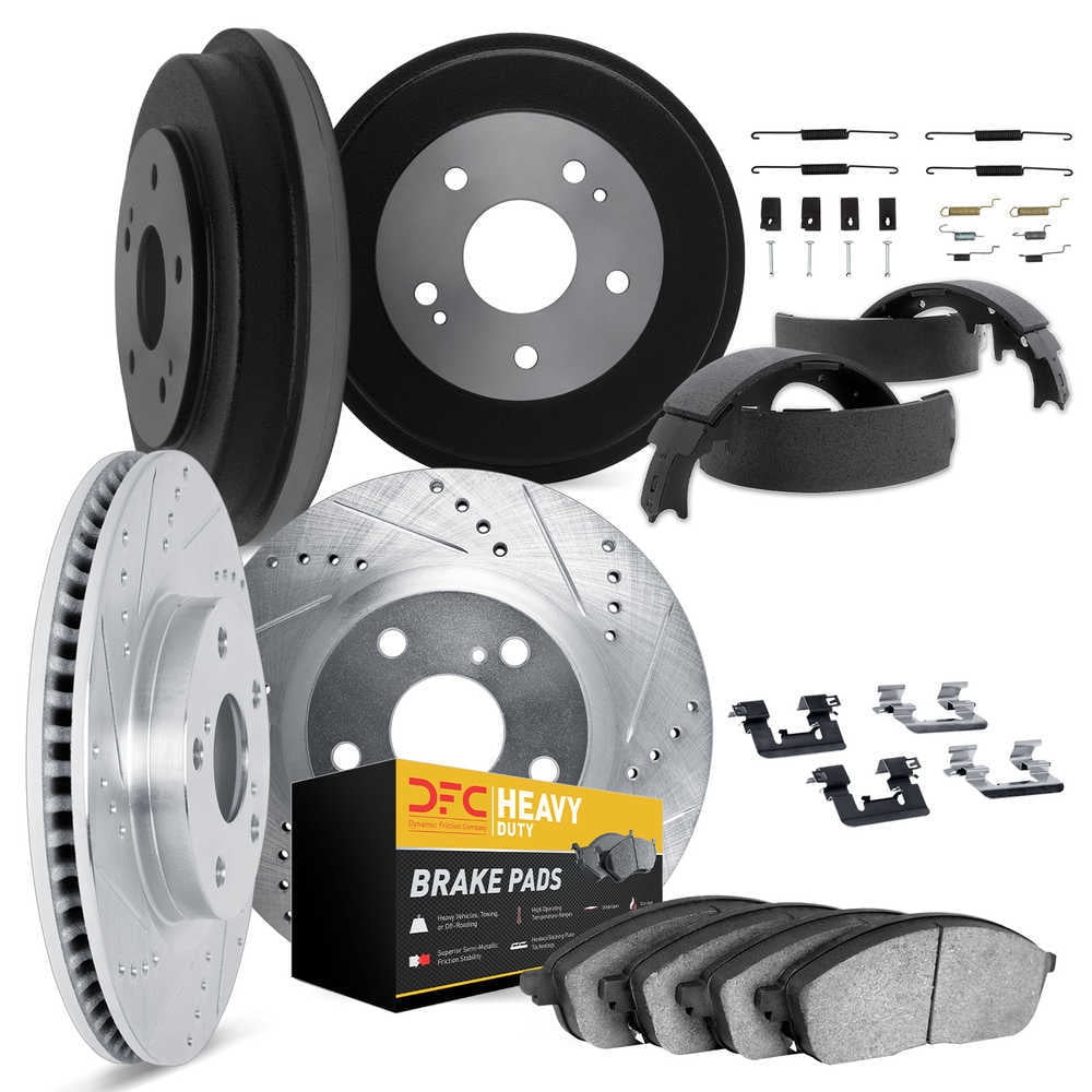 Dynamic Friction Company 7284-48071 DFC Rotors-Drilled and Slotted-Silver with Heavy Duty Brake
