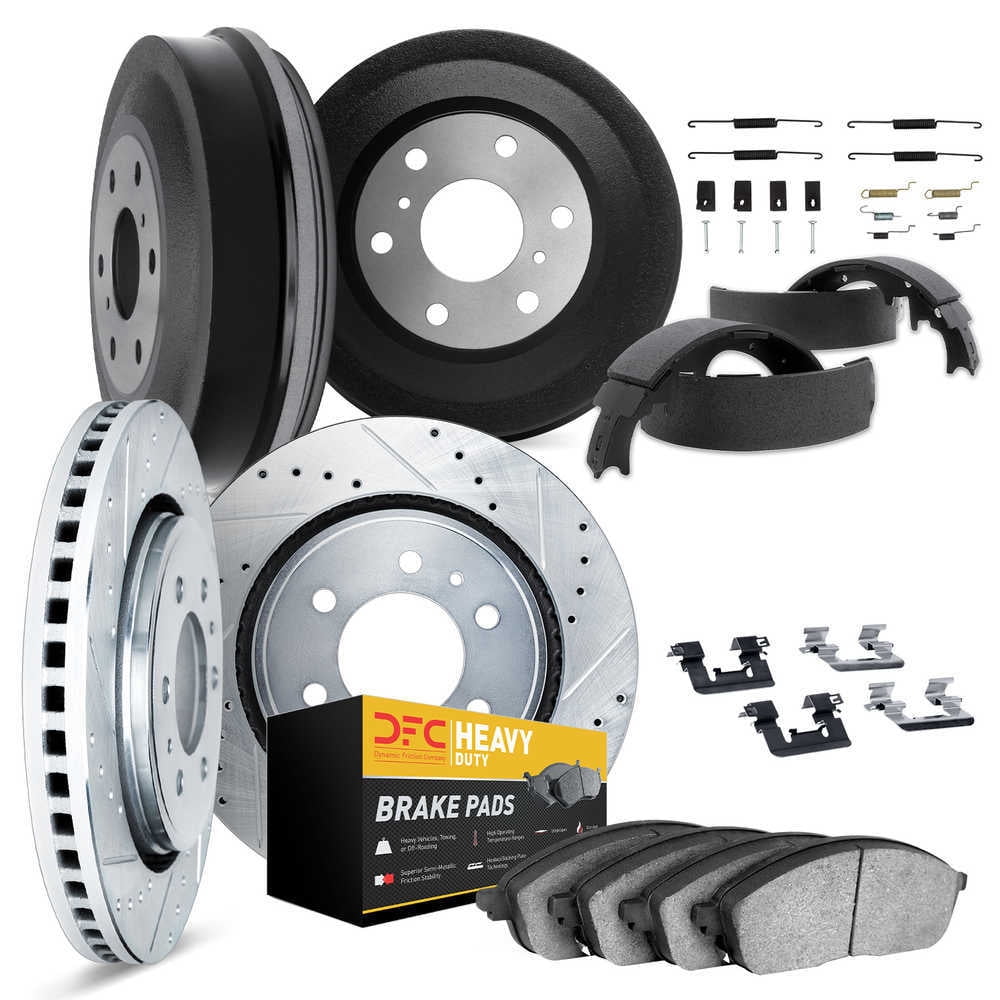 Dynamic Friction Company 7284-48079 DFC Rotors-Drilled and Slotted-Silver with Heavy Duty Brake
