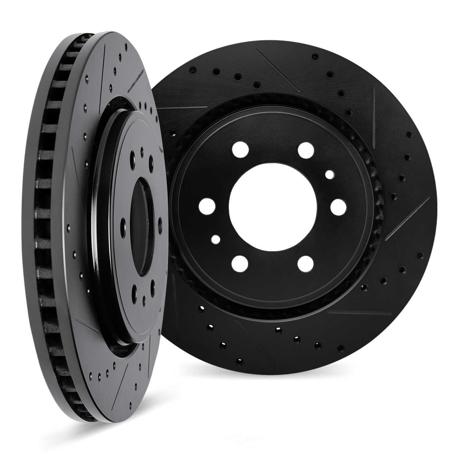 Dynamic Friction Company 8002-54257 DFC Rotors-Drilled and Slotted-Black