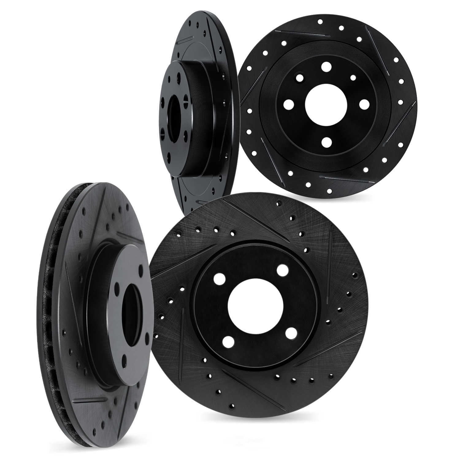 Dynamic Friction Company 8004-67032 DFC Brake Rotors - Drilled & Slotted - Black