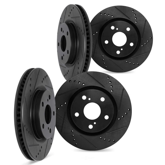 Brake Disc Or Rotor Dynamic Friction Company 8004-76017 DFC Brake Rotors - Drilled ...