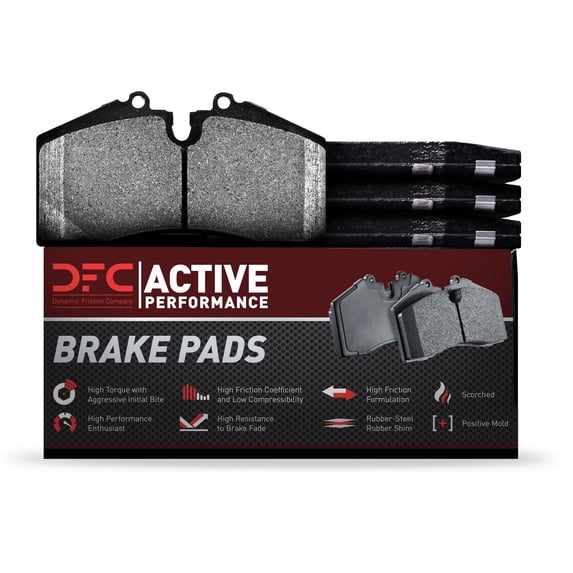 Dynamic Friction Company Active Performance Brake Pads - Low Metallic 1115-1792-00-Front Set For 2015-2021 Ford Mustang