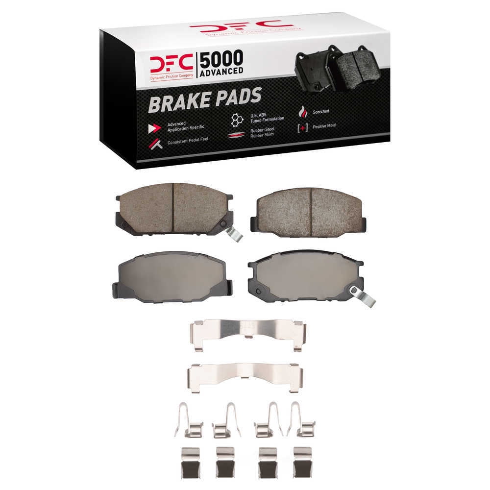Dynamic Friction Company 1551-0245-01 DFC 5000 Advanced Brake Pads - Ceramic and Hardware Kit - OE