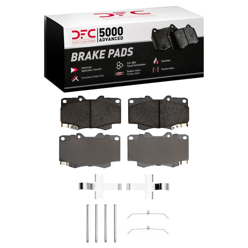 Dynamic Friction Company 1551-0436-01 DFC 5000 Advanced Brake Pads - Ceramic and Hardware Kit - OE