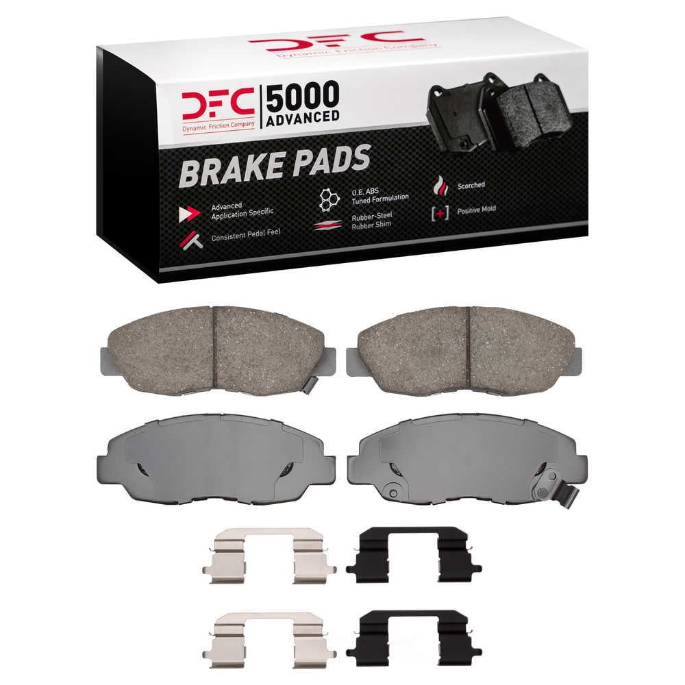 Dynamic Friction Company 1551-0465-01 DFC 5000 Advanced Brake Pads - Ceramic and Hardware Kit - OE